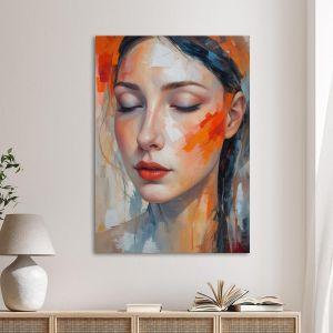 Πίνακας σε καμβά, Modern Modigliani female portrait IIII