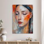 Canvas print Modern Modigliani female portrait III