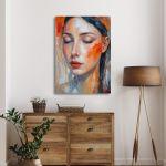 Canvas print Modern Modigliani female portrait III