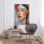 Canvas print Modern Modigliani female portrait III