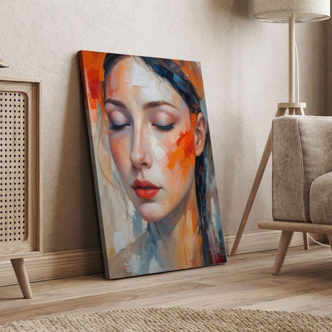 Canvas print Modern Modigliani female portrait III