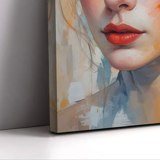 Canvas print Modern Modigliani female portrait III