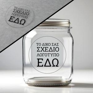 Αυτοκόλλητη διάφανη ετικέτα κυκλική, προσωποποιημένη
