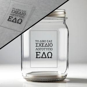 Trasnaparent Sticker label with your design vertical