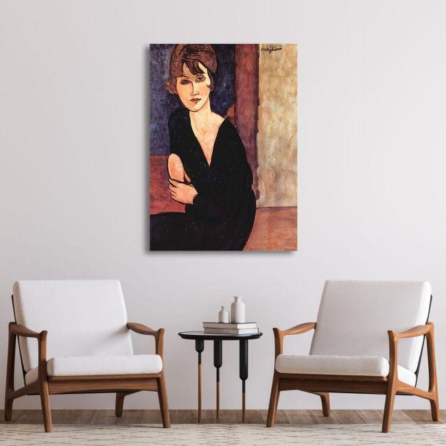 Canvas print Portrait of Madame Reynouard, Modigliani A.