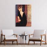 Canvas print Portrait of Madame Reynouard, Modigliani A.