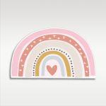 Wooden figure printed Nordic rainbow