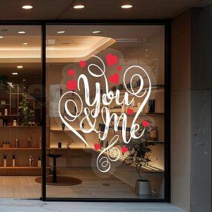 Shop window sales sticker, you and me