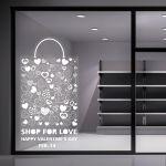Shop window sales sticker, shop for love