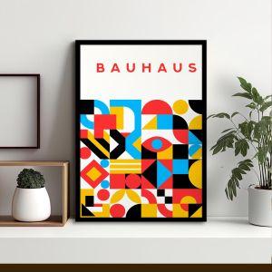 Αφίσα Έκθεσης Bauhaus geometrical IV, αφίσα, κάδρο