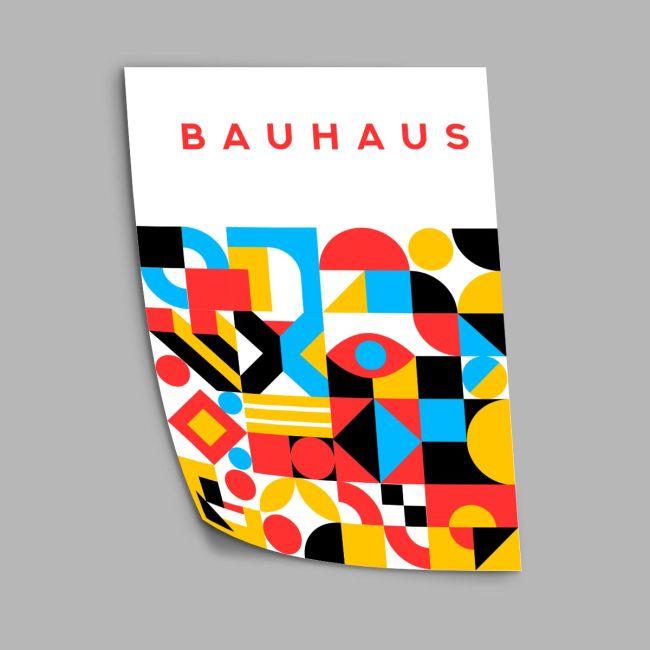 Αφίσα Έκθεσης Bauhaus geometrical IV, αφίσα, κάδρο