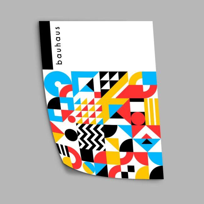 Αφίσα Έκθεσης Bauhaus geometrical V, αφίσα, κάδρο