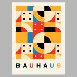 Αφίσα Έκθεσης Bauhaus in red, blue, yellow, αφίσα, κάδρο