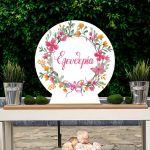 Wooden printed sign, Spring flowers 3
