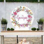 Wooden printed sign, Spring flowers 3