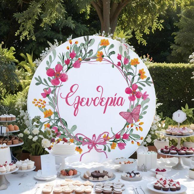 Wooden printed sign, Spring flowers 3