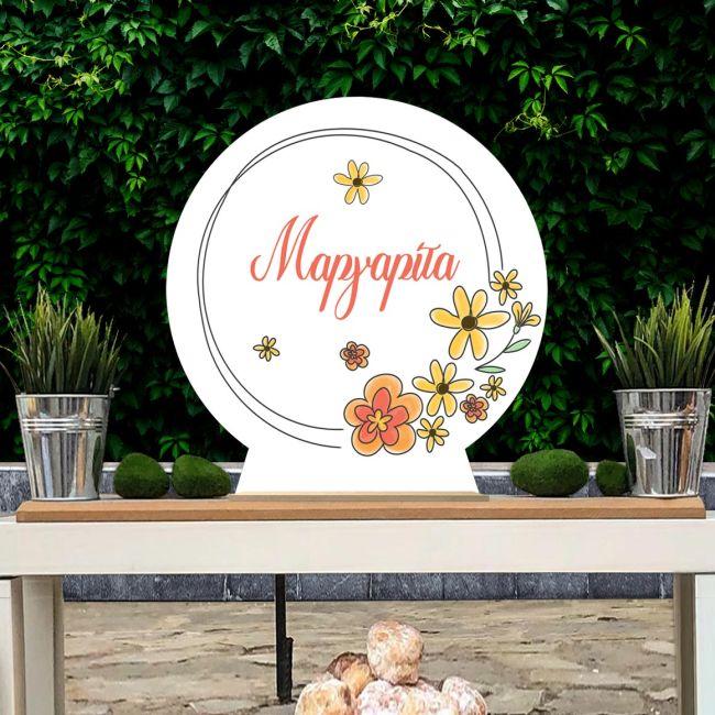 Wooden printed sign, Spring flowers 4