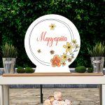 Wooden printed sign, Spring flowers 4