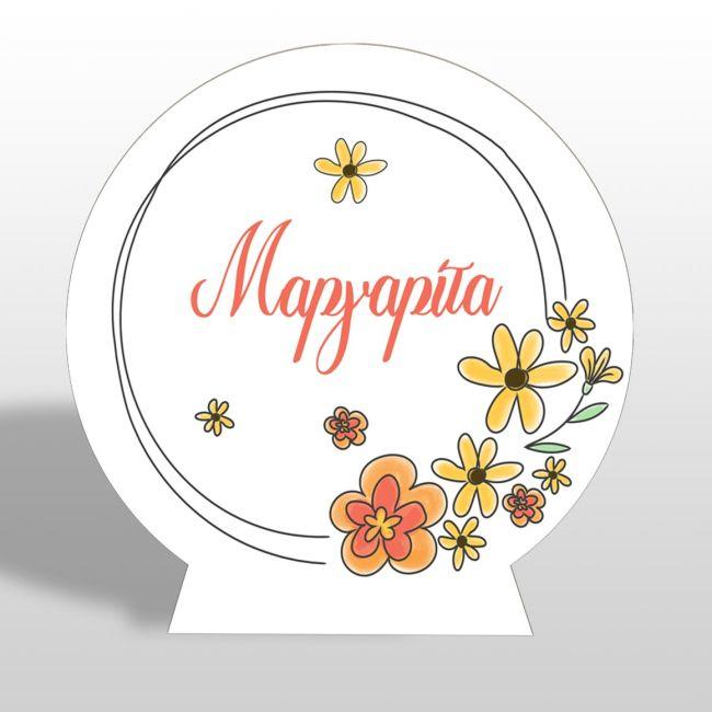 Wooden printed sign, Spring flowers 4