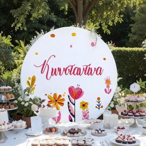 Wooden printed sign, Spring flowers 5 2