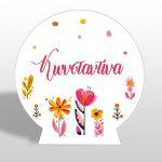 Wooden printed sign, Spring flowers 5