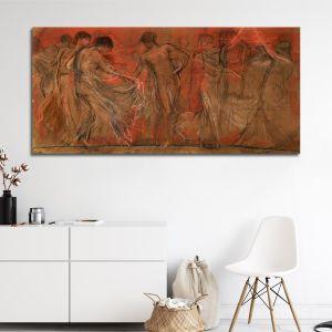 Canvas print Dance of the Muses, panoramic, N. Gyzis