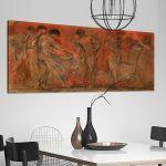 Canvas print Dance of the Muses, panoramic, N. Gyzis