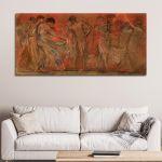 Canvas print Dance of the Muses, panoramic, N. Gyzis