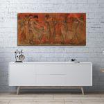 Canvas print Dance of the Muses, panoramic, N. Gyzis