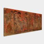 Canvas print Dance of the Muses, panoramic, N. Gyzis
