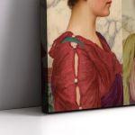 Πίνακας σε καμβά Κλασική ομορφιά, John William Godward, τρίπτυχος