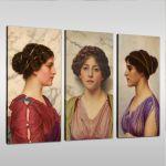 Canvas print Classical Beauty, John William Godward, 3 panels