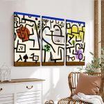 Canvas print Rich harbour, Paul Klee,3 panels