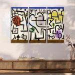Canvas print Rich harbour, Paul Klee,3 panels
