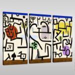 Canvas print Rich harbour, Paul Klee,3 panels