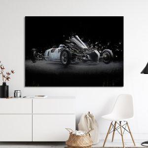 Canvas print Vintage racing car painting