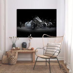 Canvas print Vintage racing car painting 2