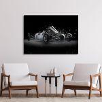 Πίνακας σε καμβά Vintage racing car painting