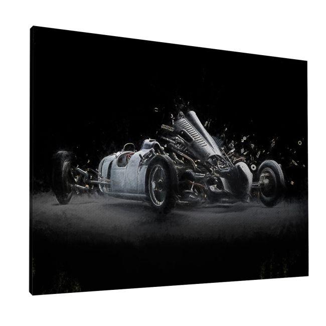 Πίνακας σε καμβά Vintage racing car painting