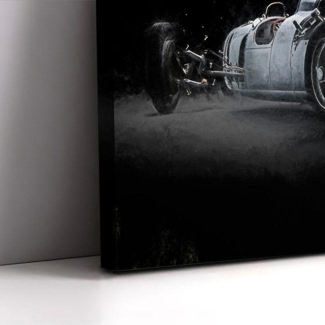 Canvas print Vintage racing car painting