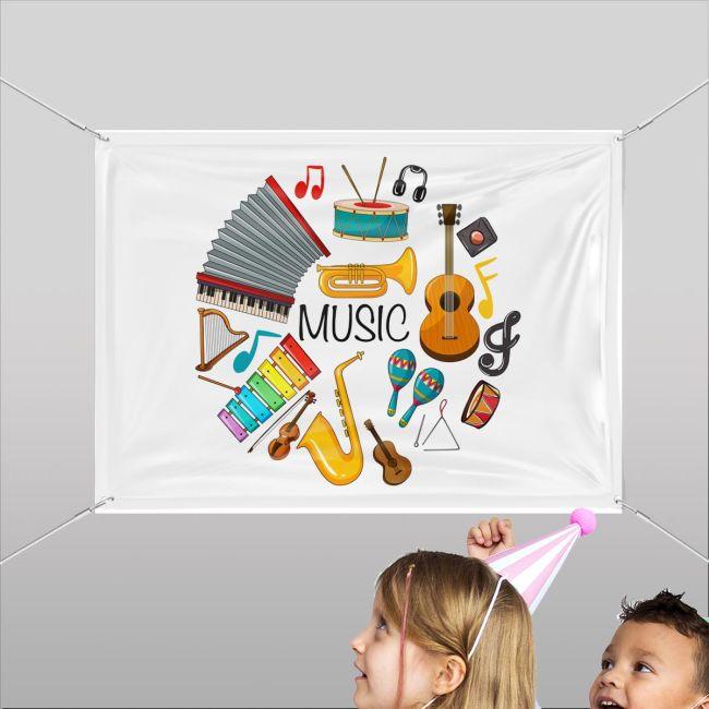 Music instruments, Banner
