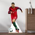 Ronaldo Cristiano Portugal colors, wooden decorative figure
