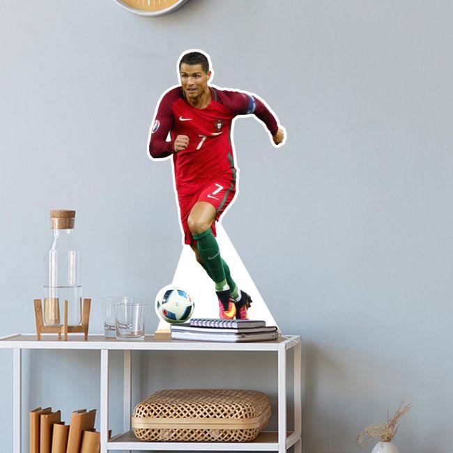 Ronaldo Cristiano Portugal colors, wooden decorative figure