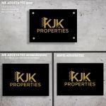 Πινακίδαεπιχείρησης μαύρο plexiglass, χρυσά γράμματα βινυλίου 