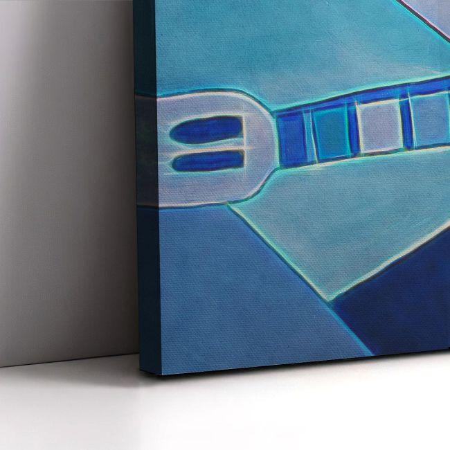 Πίνακας σε καμβά Blue guitar reart (original by P. Picasso)