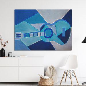Canvas print Blue guitar reart (original by P. Picasso)