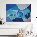 Canvas print Blue guitar reart (original by P. Picasso)