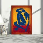 Πίνακας ζωγραφικής Minimal body over yellow, purple reart (original Rothko and Matisse)