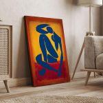 Πίνακας ζωγραφικής Minimal body over yellow, purple reart (original Rothko and Matisse)