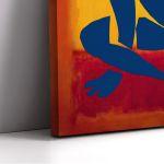 Πίνακας ζωγραφικής Minimal body over yellow, purple reart (original Rothko and Matisse)